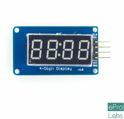 

ePro Labs 4 Digit TM1637 Clock Display Module(White)