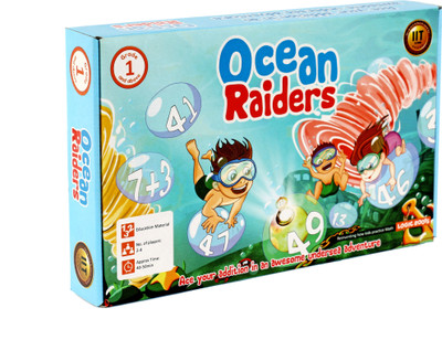 

LogicRoots Learning toy OCEAN RAIDERS Perfect Math Board Game to Master Addition(Blue)