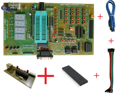 

Robosoft Labs 8051 / 8052 Board with AT89S52, MAX232 , RTC , AT24C32, ULN2003 IC & PROGRAMMER(Multicolor)