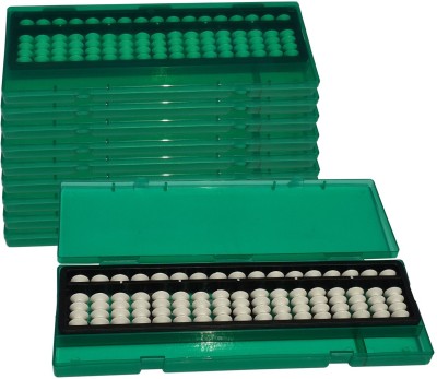 Sae Fashions 17 ROD WHITE ABACUS KIT WITH BOX SET OF 10(White)