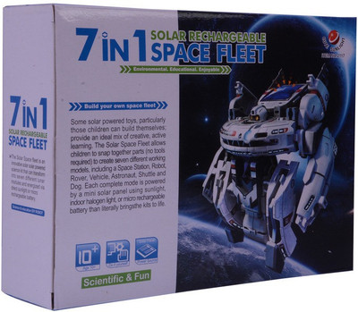 

RR Enterprizes 7 in 1 Soloar Rechargeable space fleet Solar Energy Educational Kit For Kids(Multicolor)