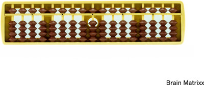 

Brain Matrixx 17 Rods Student Abacus - Ivory frame(Brown)
