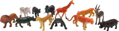 

Baby Tintin wild animals (12 piece) with realistic features and looks(Multicolor)