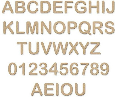 

Incredible Gifts Wooden Letters and Numbers - Uppercase (Medium Size - 4")(Brown)