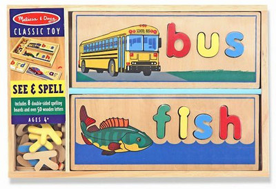 

Melissa & Doug See & Spell Wooden Play Set(Multicolor)