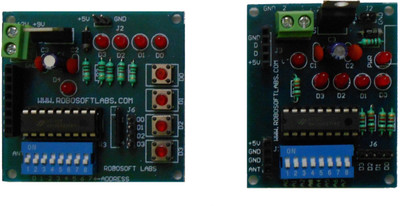 

Robosoft Labs RF Encoder Decoder board with HT12E , HT12D IC and Address line selector switch(Multicolor)