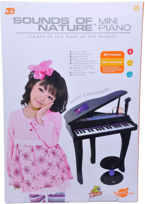 

Buddy Fun Electronic Symphonic Piano / Key Board Organ – Educational Musical Toy With Mp3 Plug-In Option + Sing-Along Microphone(Black)