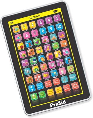 

Prasid My Pad Mini English Learning Tablet for Kids - Indian Voice(Black, White)
