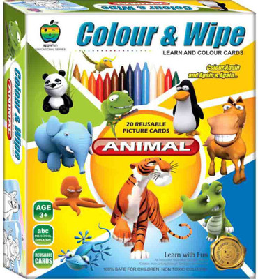 

Apple Fun Colour & Wipe Animal(Multicolor)