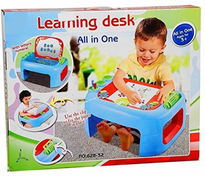 

Taaza Garam kids high Quailty imported big size learning desk and easel with white board Multi skill Educational table(Multicolor)