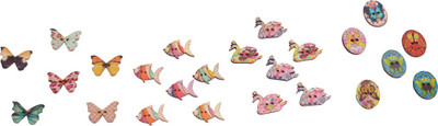 

Priyankish Butter-Fish Combo Stickers(Multicolor)