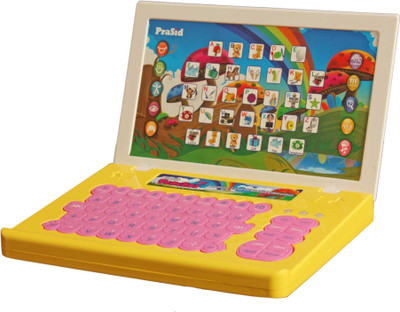 

Prasid English Teacher Computer Toy Educational Laptop Yellow(Multicolor)