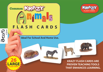 Mind Wealth Krazy Animals - Telegu Flashcards(Green, Blue, Brown)