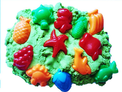 

Stuff Jam Celebration Fun Kinetic Beach Color Sand (500 gm Sand with 12 moulds)(Multicolor)