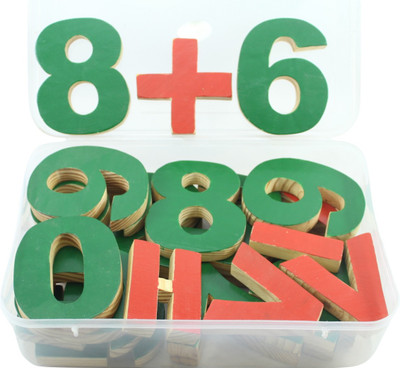 

Enigmatic Woodworks Wooden Numbers (Single Face Colored)(Large)(Green, Red)