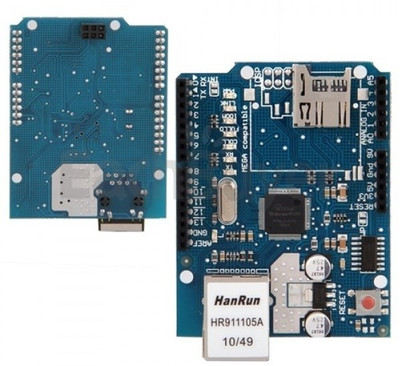 Robomart Ethernet Shield W5100 for arduino UNO Mega(Blue) available at flipkart for Rs.699