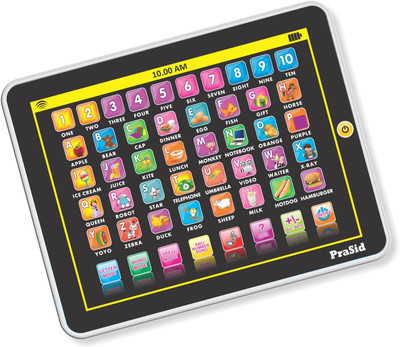 

Prasid My Smart Pad English Learning Tablet for Kids - Indian Voice(Black, White)