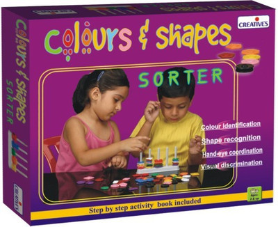 

Creatives Colour and Shape Sorter has 8 shapes(Multicolor)