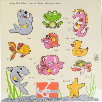 SKILLOFUN King Size Identification Tray Water Animals(11 Pieces) SKILLOFUN King Size Identification Tray Water Animals(11 Pieces)