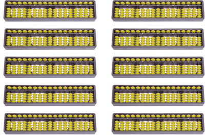 Djuize Yellow 17 Rod Abacus Set Of 10(Yellow)