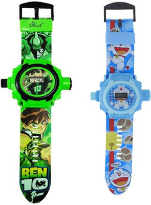 

COSMART COMBO BEN 10 AND DOREMON 24 IMAGE PROJECTOR WATCH PACK OF - 2(Multicolor)