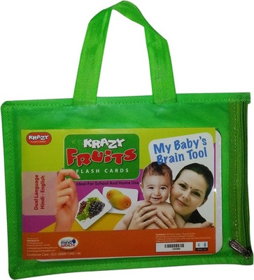 

Mind Wealth Krazy Fruits - Hindi Flashcards(Green, Pink)