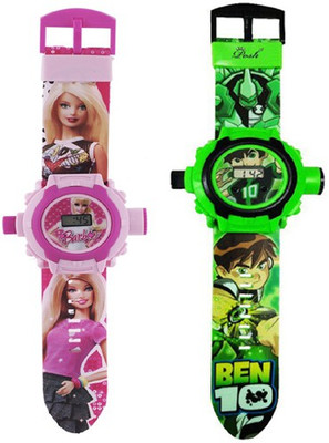 

COSMART COMBO BARBIE AND BEN 10 24 IMAGE PROJECTOR WATCH PACK OF - 2(Multicolor)