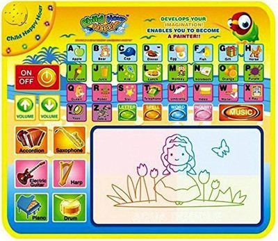 

WolVol 2-in-1 Water Doodle Drawing Playmat and Musical Learning Spelling Functions(Multicolor)