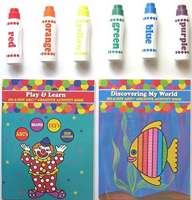 

Do-A-Dot Art Markers Rainbow 6-Pack and Activity Book Set(Multicolor)