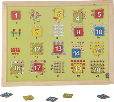 SKILLOFUN Magnetic Twin Play Tray-Number Scene(Multicolor)