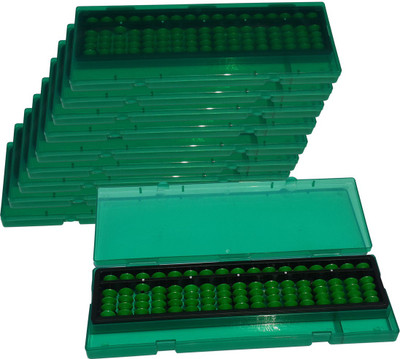 Sae Fashions 17 ROD GREEN ABACUS KIT WITH BOX SET OF 10(Green)