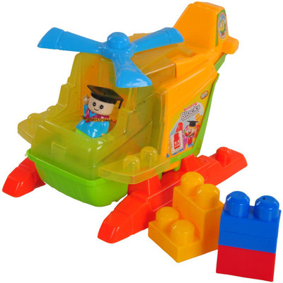 Venus-Planet of toys 15 Pieces Block Educational Toy Series With Helicopter Shape(Multicolor)