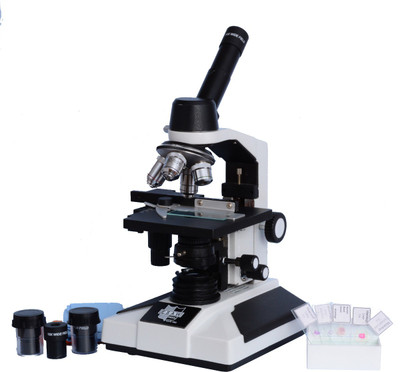 

E.S.A.W Monocular Microscope With Both 10x And 15x Wf And Slide Box(White)