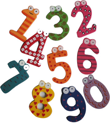 

Shree Krishna Handicrafts And Gallery Educational Fridge Magnets (1-9 Multi-color)(Multicolor)