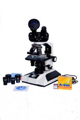 

E.S.A.W Pathological Doctor Compound Student Binocular Microscope, 40x-1500x Mag., Led Illumination With Semi-Plan Achro Objectives, 5mp Cmos Camera And Kit(Containing 50 Blank Slides+Cover Slips+Cleaning Cloth+Dust Cover)(White)