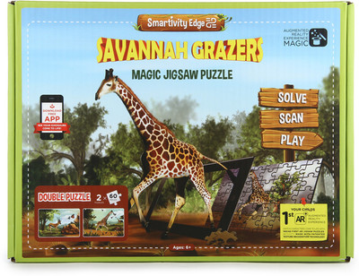 

Smartivity EDGE Savannah Grazers Magic Jigsaw Puzzle(Multicolor)