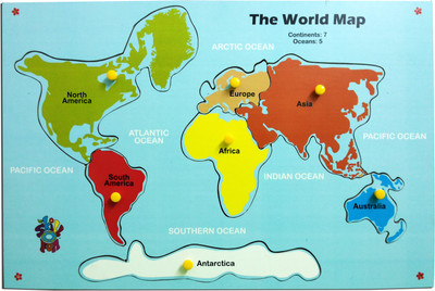 SKILLOFUN Map Of Continent(Multicolor)