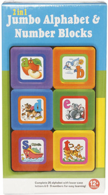 

Homeshopeez Ekta 2 in 1 Alphabet & Number Block(Multicolor)