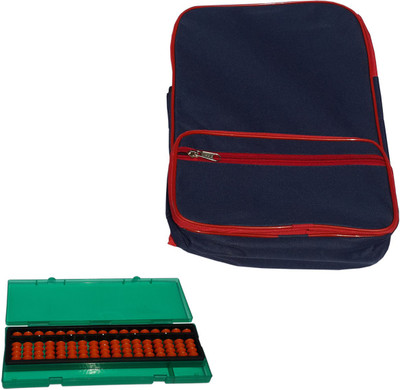 Sae Fashions 17 ROD ORANGE ABACUS KIT WITH BOX AND BACK PACK(Orange)