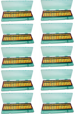Djuize 17 Rod Yellow Abacus With Box-Pack Of 10(Yellow)