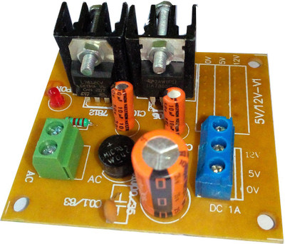 Surya El 5V AND 12V REGULATED POWER SUPPLY BOARD(Multicolor) available at flipkart for Rs.190