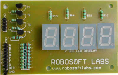 

Robosoft Labs 4 DIGIT MULTIPLEXED SEVEN SEGMENT DISPLAY (COMMON CATHODE)(Multicolor)