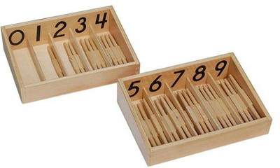 

Kid Advance Montessori Spindle Box With 45 Spindles(Multicolor)
