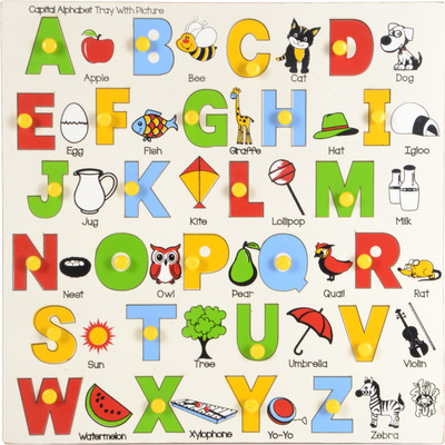 SKILLOFUN Alphabet Tray - Capital with Picture(Multicolor) SKILLOFUN Alphabet Tray - Capital with Picture(Multicolor)