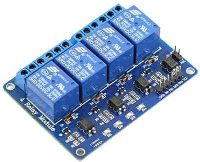 

Adraxx Four 4 Channel Relay Module DC 5V With Optocoupler For Arduino PIC ARM AVR DSP(Multicolor)