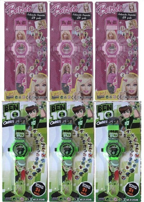 

Users DEL to DSS_Kids Combo Gift Pack of 6 Digital watch with 6*24 Images-Projector Functional(Green, Pink, Multicolor)