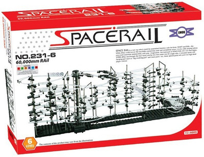 

Emob SpaceRail Marble Roller Coaster with Steel Balls 60000 mm Long Never Ending RollerCoaster Learning Educational Game 231- Level 6(Multicolor)