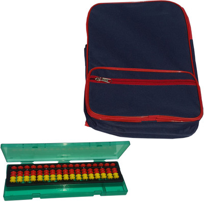 Sae Fashions 17 ROD RED AND YELLOW ABACUS KIT WITH BOX AND BACK PACK(Multicolor)
