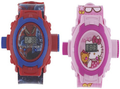 

Aquaras SPIDERMAN AND HELLO KITTY 24 IMAGE PROJECTOR WATCH(Multicolor)