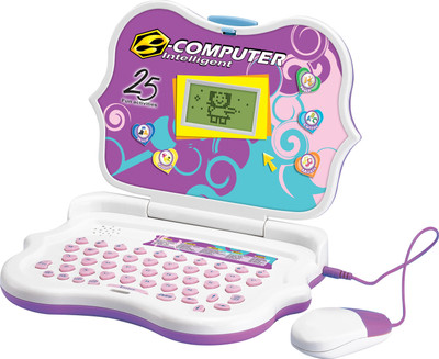 

Toyhouse Educational Laptop with 25 functions, Mouse, LED Screen, Pink(Pink)